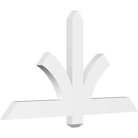 Ekena Millwork Redmond Architectural Grade PVC Gable Bracket, 48"W x 26"H x 2"D x 4"F, 13/12 Pitch GBP048X26X0204RED00